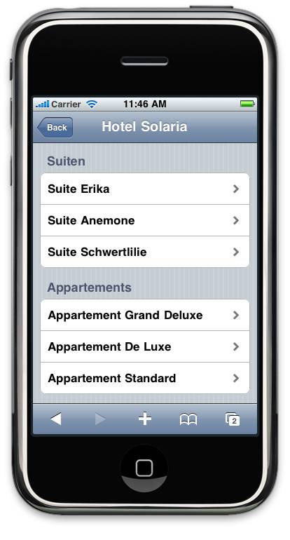 Mobile Website [Bild 1]