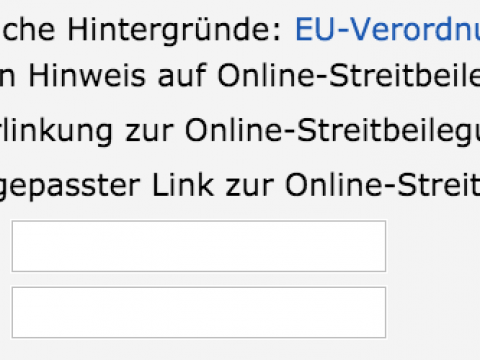 Link zur Online-Streitbeilegungsplattform der Europäischen Kommission