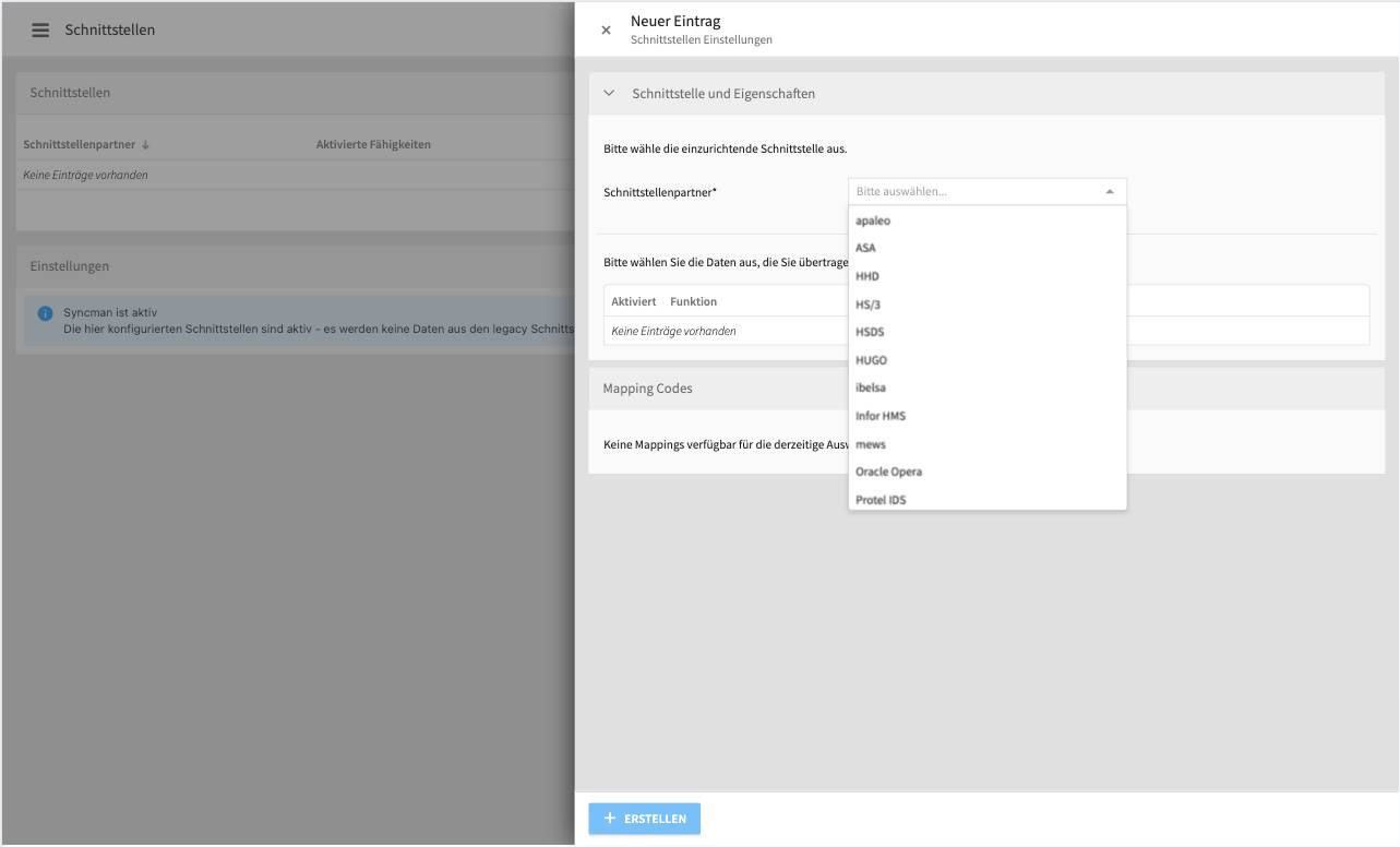 vioma CONNECT Schnittstelle Dashboard