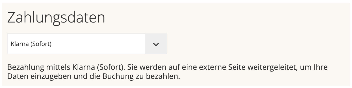 Abb. 3: Segment "Zahlungsdaten" in der IBE