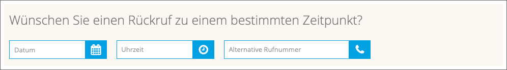 Abb.5: Rückruf-Segment in Anfrageformularen
